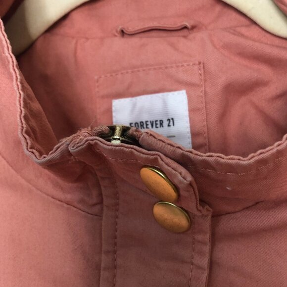 FOREVER 21 Girls Dusty Coral Full Zip Jacket 13/14 - Picture 2 of 8